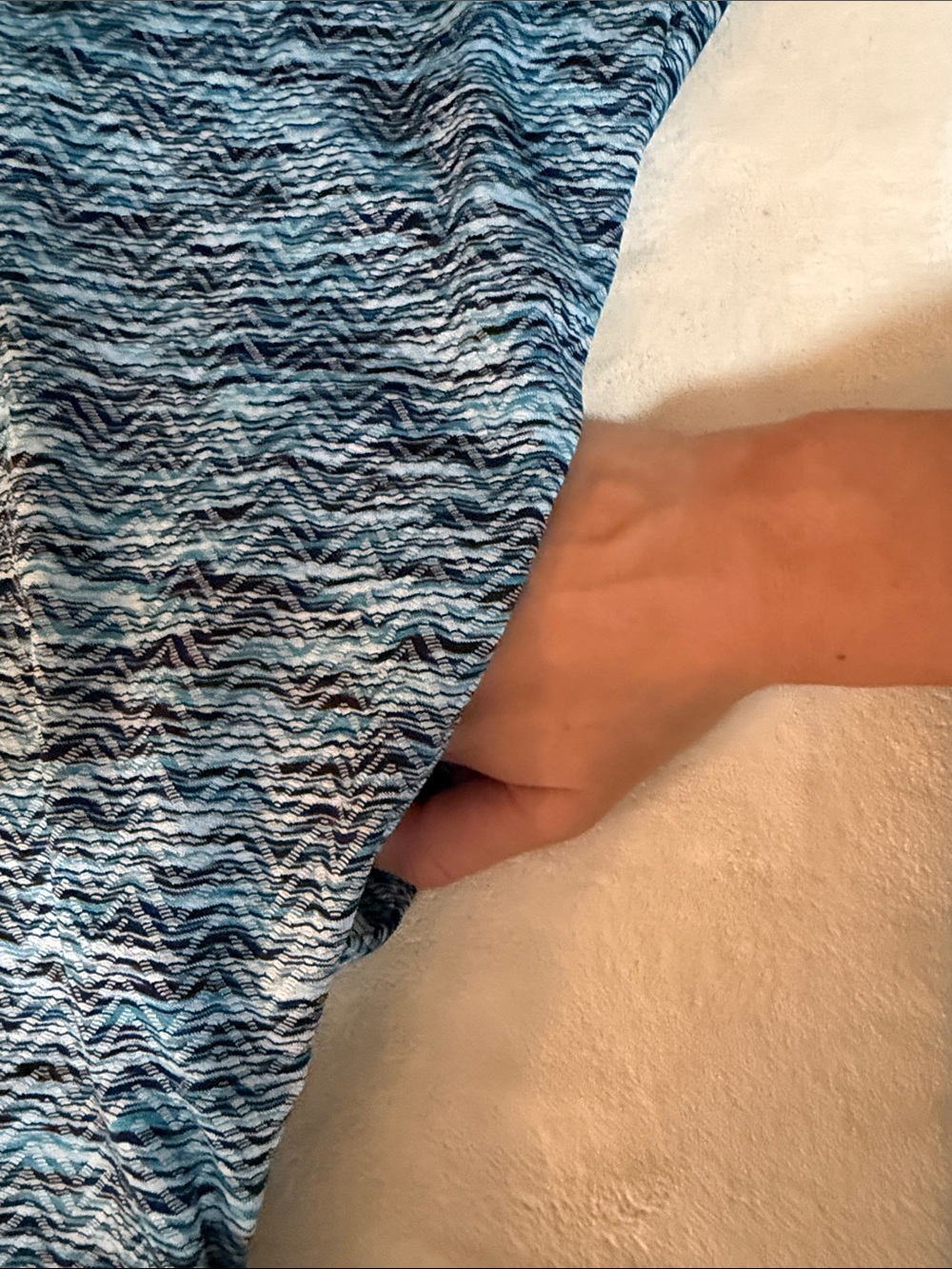 Blue Patterned Racerback Dress - Picture 4 of 7